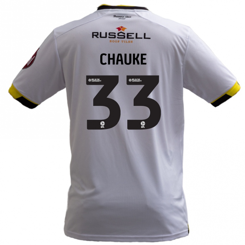 Niño Fútbol Camiseta Kgaogelo Chauke #33 Blanco 2ª Equipación 2024/25 México