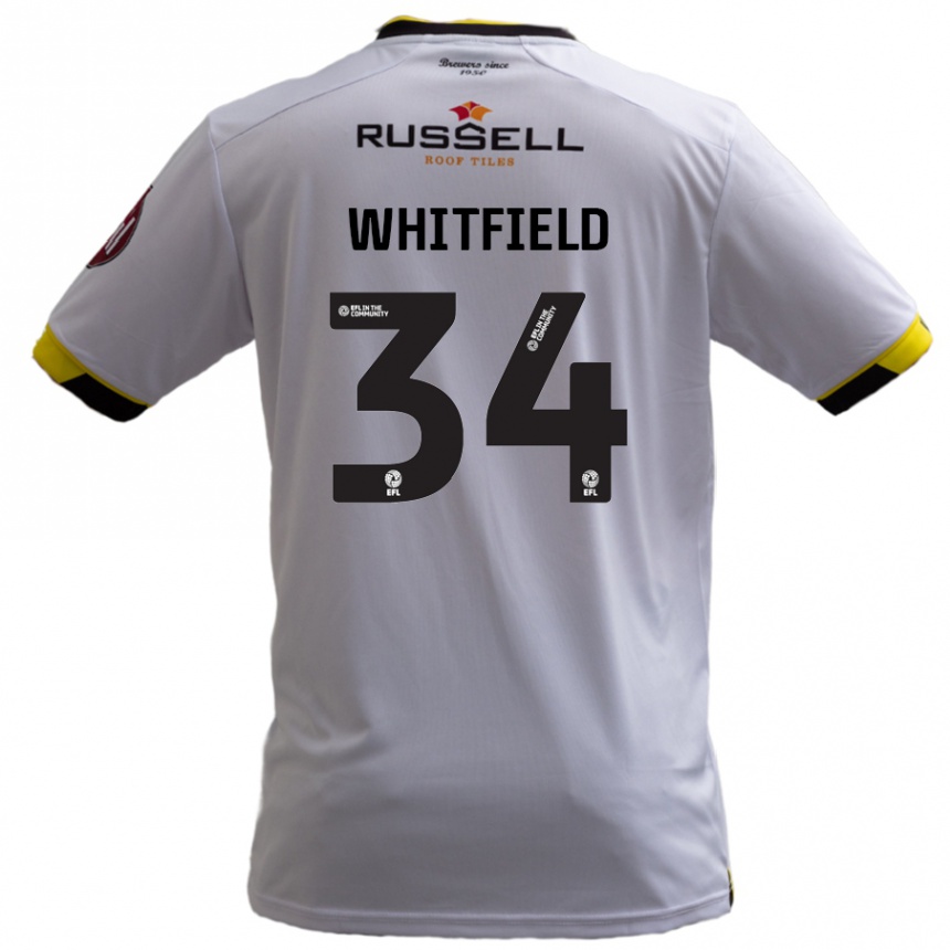 Niño Fútbol Camiseta Ben Whitfield #34 Blanco 2ª Equipación 2024/25 México