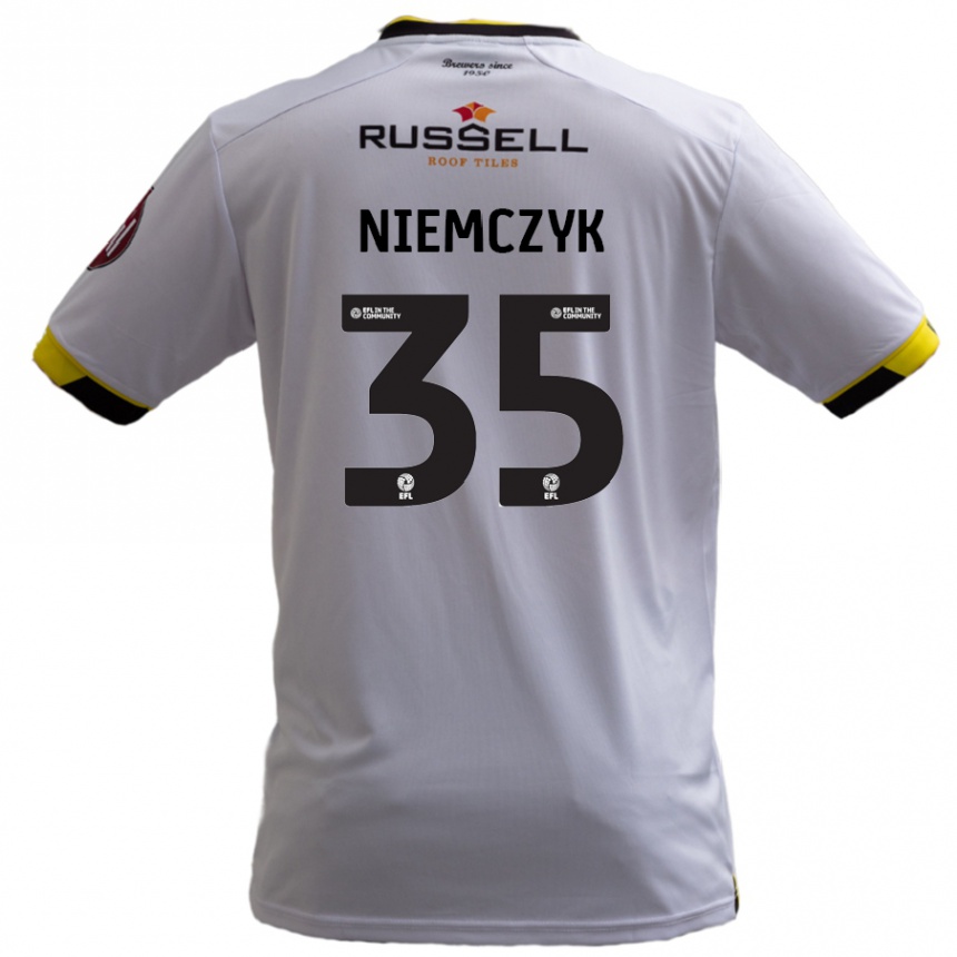 Niño Fútbol Camiseta Jakub Niemczyk #35 Blanco 2ª Equipación 2024/25 México