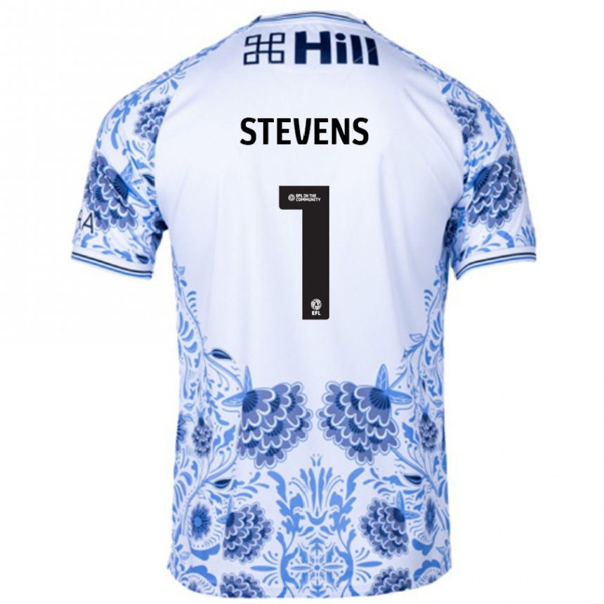 Niño Fútbol Camiseta Jack Stevens #1 Blanco Azul 2ª Equipación 2024/25 México