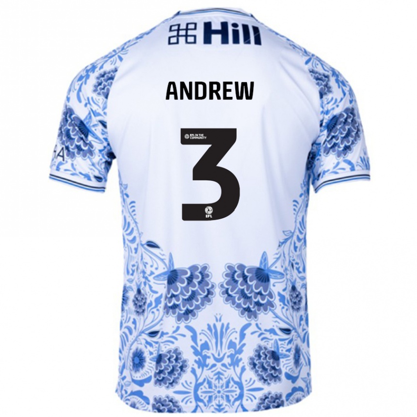 Niño Fútbol Camiseta Danny Andrew #3 Blanco Azul 2ª Equipación 2024/25 México