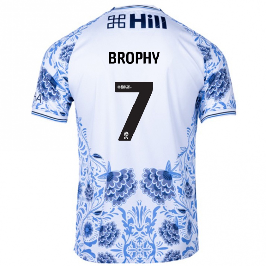 Niño Fútbol Camiseta James Brophy #7 Blanco Azul 2ª Equipación 2024/25 México