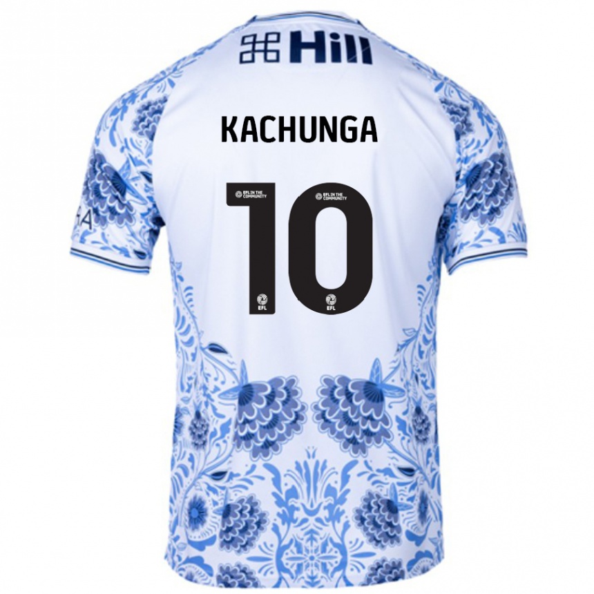 Niño Fútbol Camiseta Elias Kachunga #10 Blanco Azul 2ª Equipación 2024/25 México