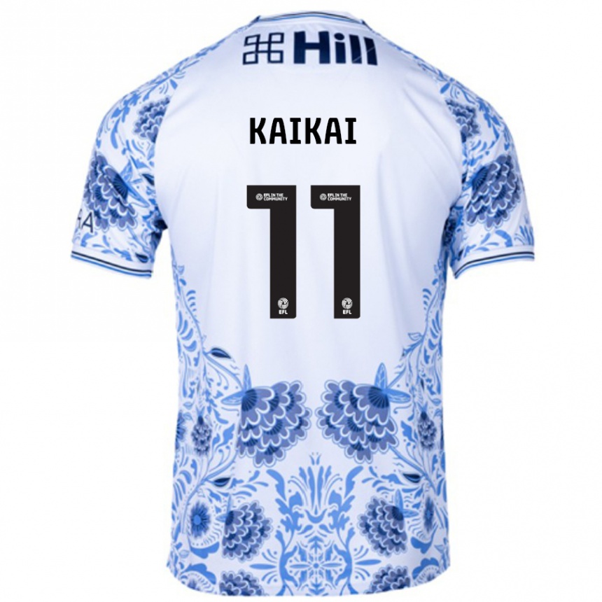 Niño Fútbol Camiseta Sullay Kaikai #11 Blanco Azul 2ª Equipación 2024/25 México