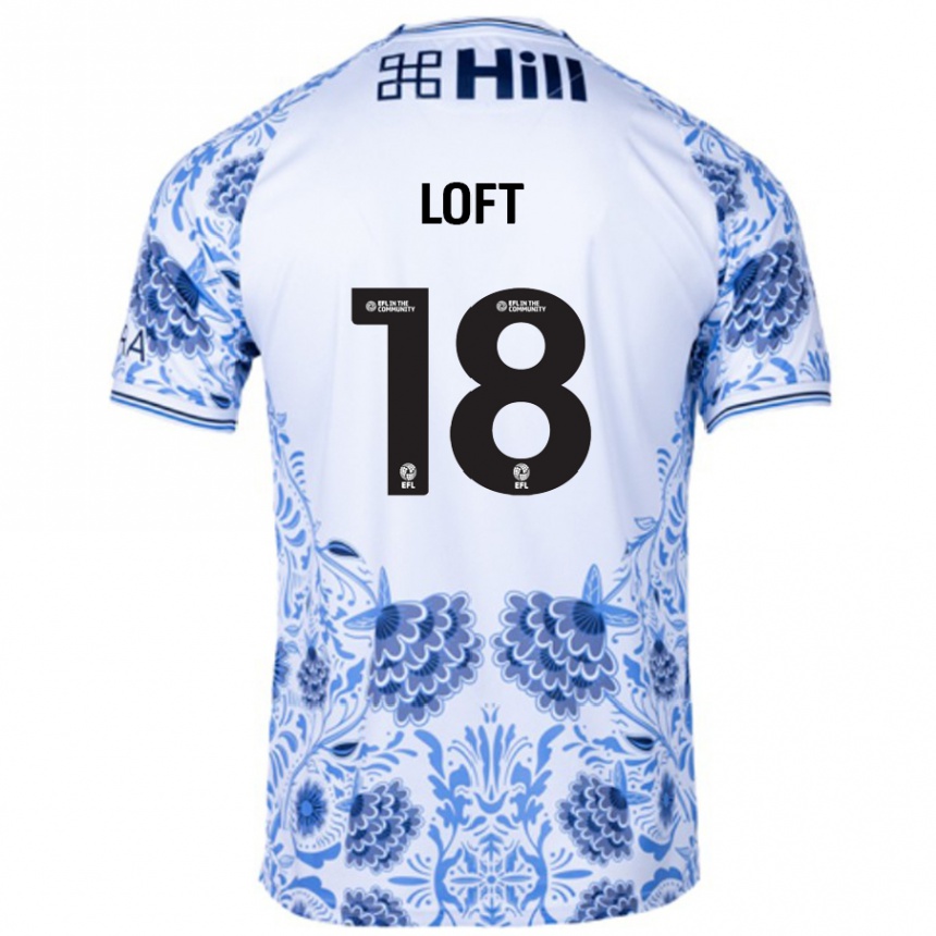 Niño Fútbol Camiseta Ryan Loft #18 Blanco Azul 2ª Equipación 2024/25 México