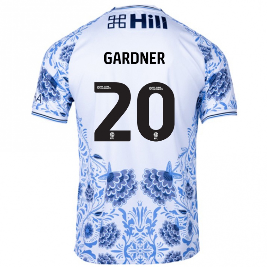 Niño Fútbol Camiseta Gary Gardner #20 Blanco Azul 2ª Equipación 2024/25 México