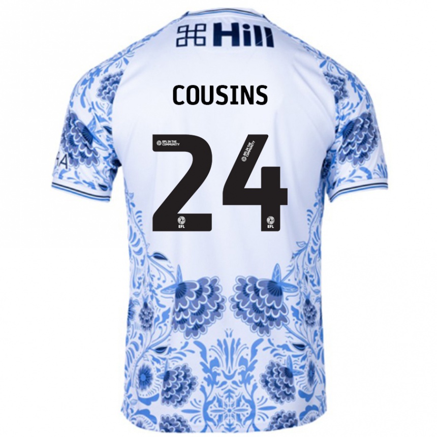 Niño Fútbol Camiseta Jordan Cousins #24 Blanco Azul 2ª Equipación 2024/25 México