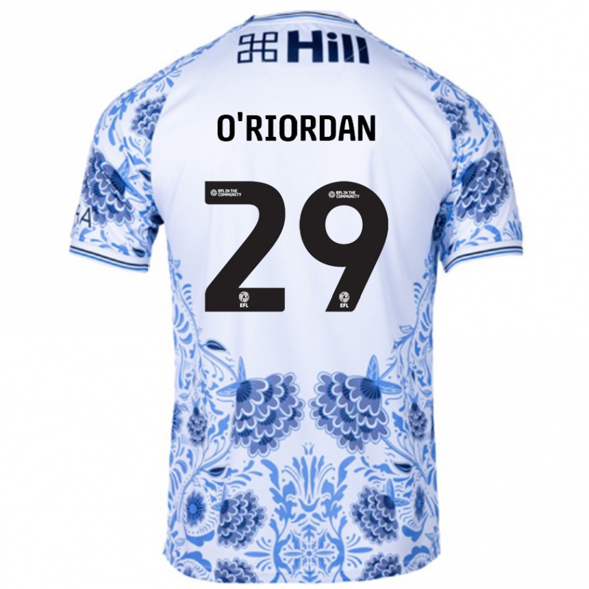 Niño Fútbol Camiseta Connor O'riordan #29 Blanco Azul 2ª Equipación 2024/25 México