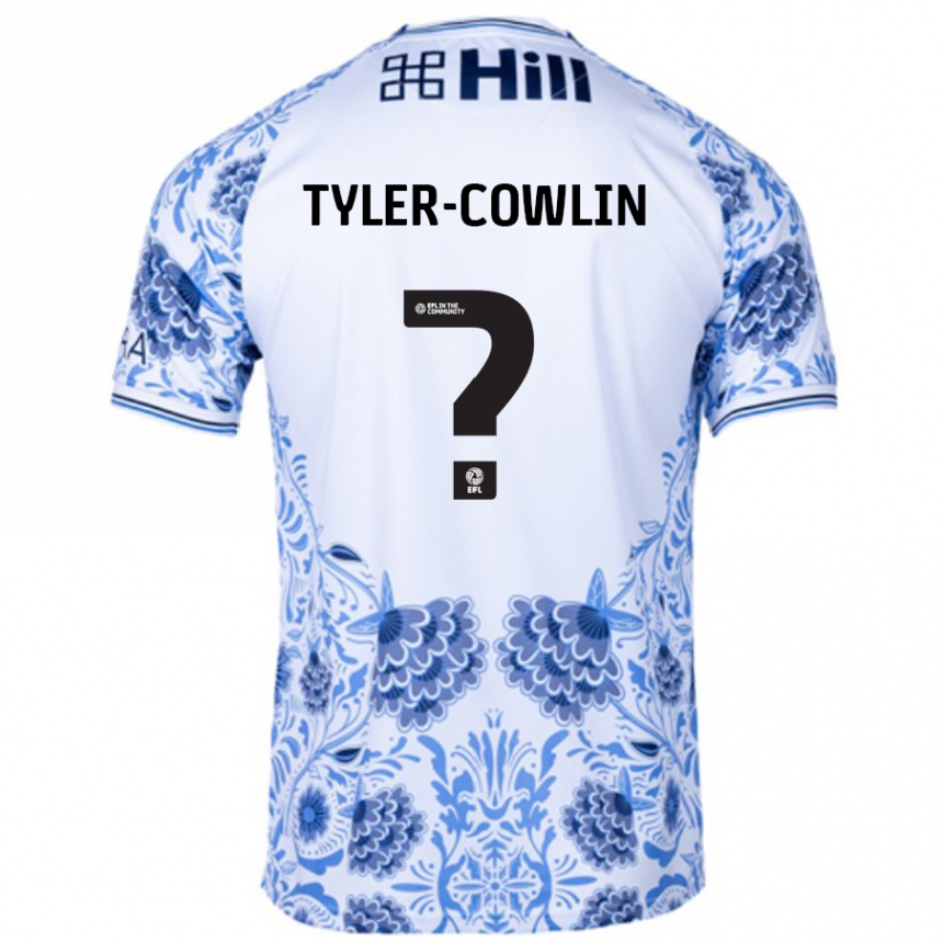 Niño Fútbol Camiseta Danny Tyler-Cowlin #0 Blanco Azul 2ª Equipación 2024/25 México