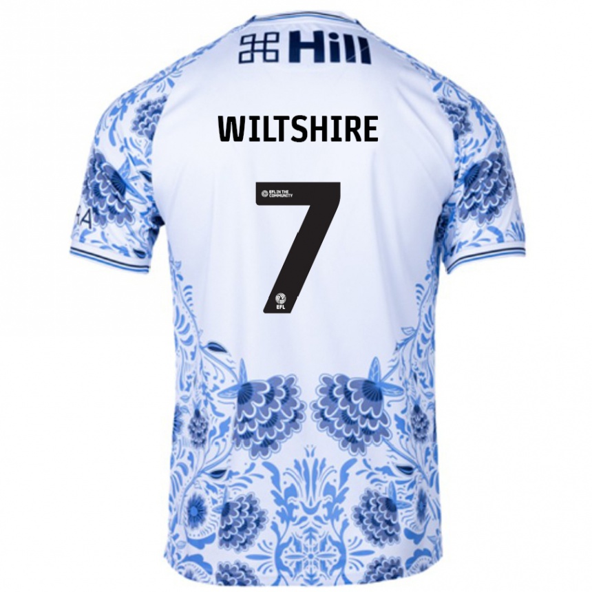 Niño Fútbol Camiseta Sarah Wiltshire #7 Blanco Azul 2ª Equipación 2024/25 México