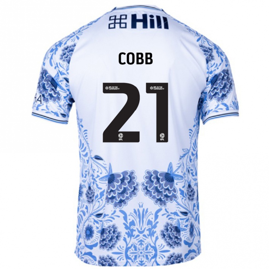 Niño Fútbol Camiseta Serena Cobb #21 Blanco Azul 2ª Equipación 2024/25 México