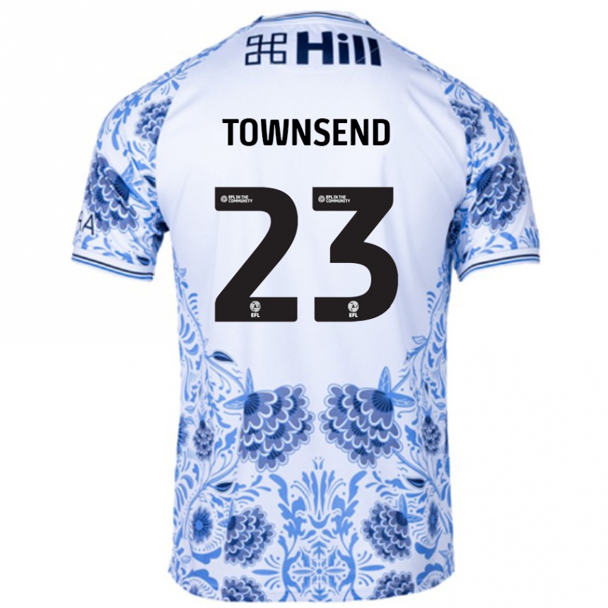 Niño Fútbol Camiseta Eleanor Townsend #23 Blanco Azul 2ª Equipación 2024/25 México