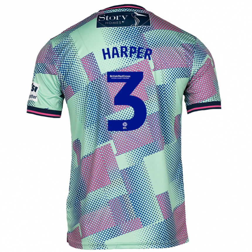 Niño Fútbol Camiseta Cameron Harper #3 Verde 2ª Equipación 2024/25 México