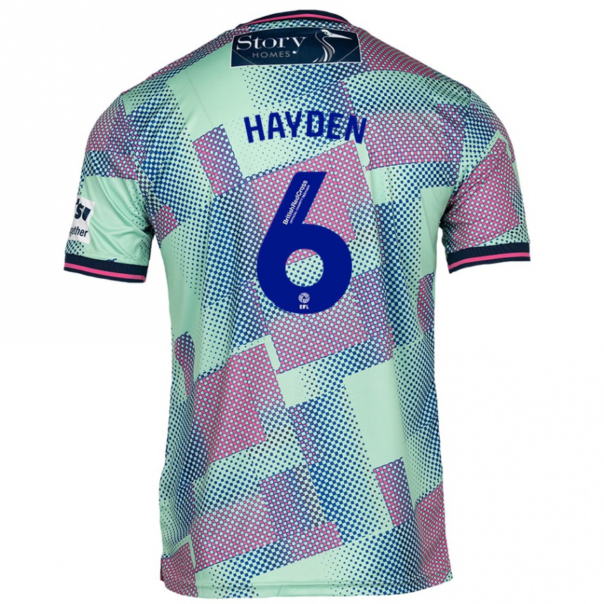 Niño Fútbol Camiseta Aaron Hayden #6 Verde 2ª Equipación 2024/25 México