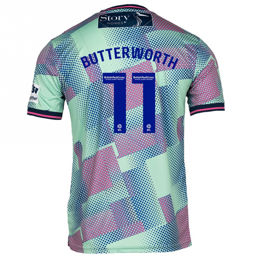 Niño Fútbol Camiseta Daniel Butterworth #11 Verde 2ª Equipación 2024/25 México