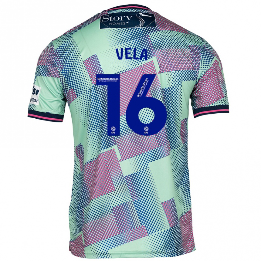 Niño Fútbol Camiseta Josh Vela #16 Verde 2ª Equipación 2024/25 México