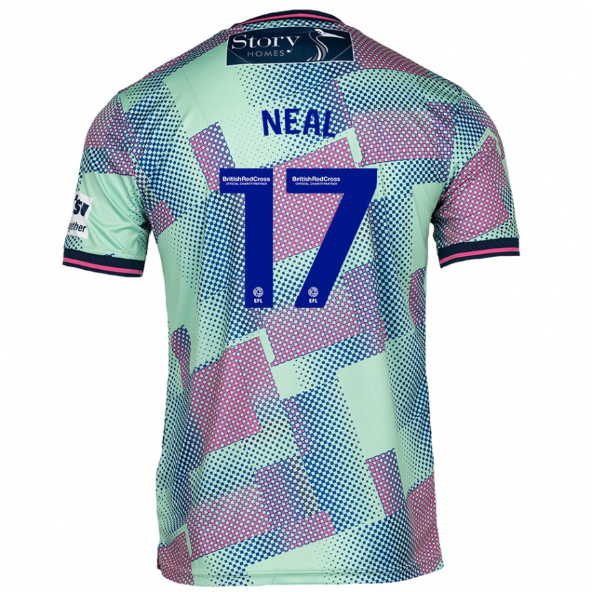 Niño Fútbol Camiseta Harrison Neal #17 Verde 2ª Equipación 2024/25 México