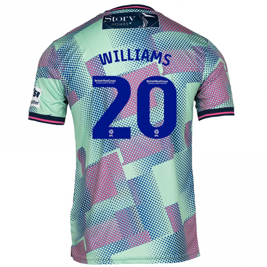 Niño Fútbol Camiseta Ben Williams #20 Verde 2ª Equipación 2024/25 México