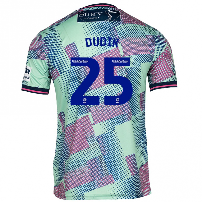 Niño Fútbol Camiseta Anton Dudik #25 Verde 2ª Equipación 2024/25 México