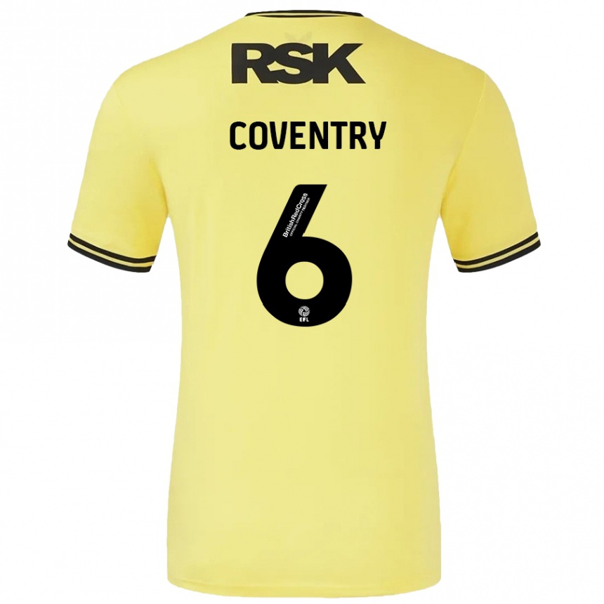 Niño Fútbol Camiseta Conor Coventry #6 Amarillo Negro 2ª Equipación 2024/25 México