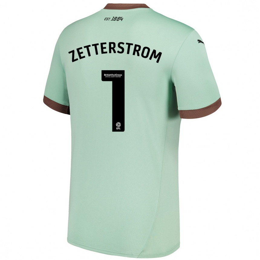 Niño Fútbol Camiseta Jacob Widell Zetterström #1 Verde Pálido 2ª Equipación 2024/25 México