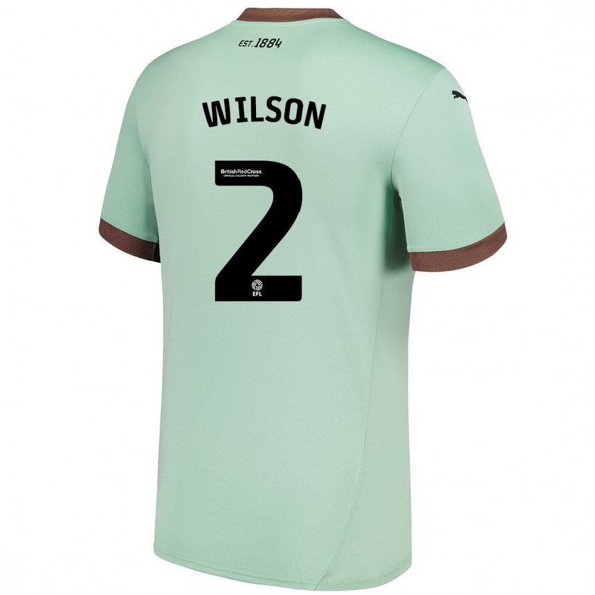 Niño Fútbol Camiseta Kane Wilson #2 Verde Pálido 2ª Equipación 2024/25 México