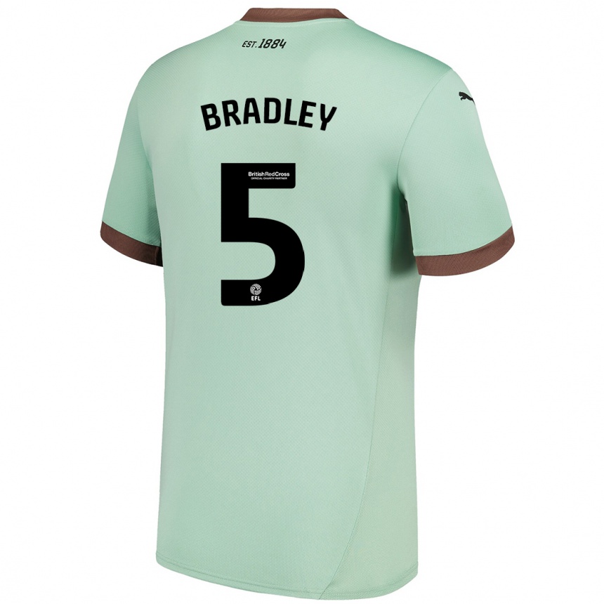 Niño Fútbol Camiseta Sonny Bradley #5 Verde Pálido 2ª Equipación 2024/25 México