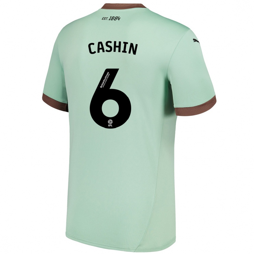 Niño Fútbol Camiseta Eiran Cashin #6 Verde Pálido 2ª Equipación 2024/25 México