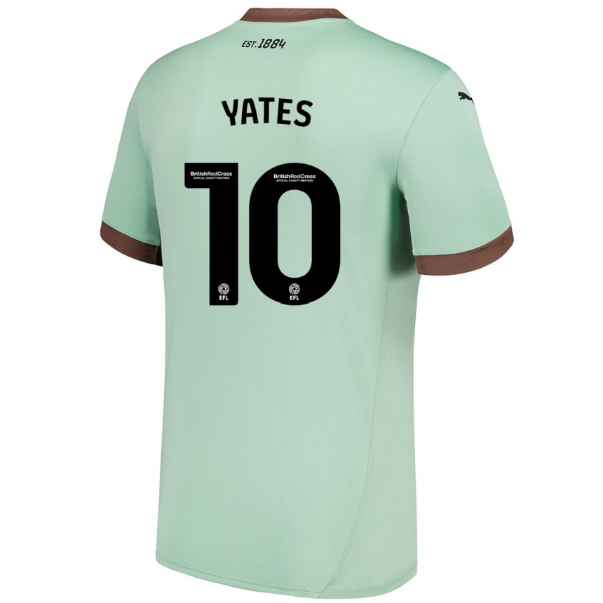 Niño Fútbol Camiseta Jerry Yates #10 Verde Pálido 2ª Equipación 2024/25 México