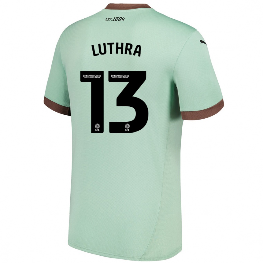 Niño Fútbol Camiseta Rohan Luthra #13 Verde Pálido 2ª Equipación 2024/25 México