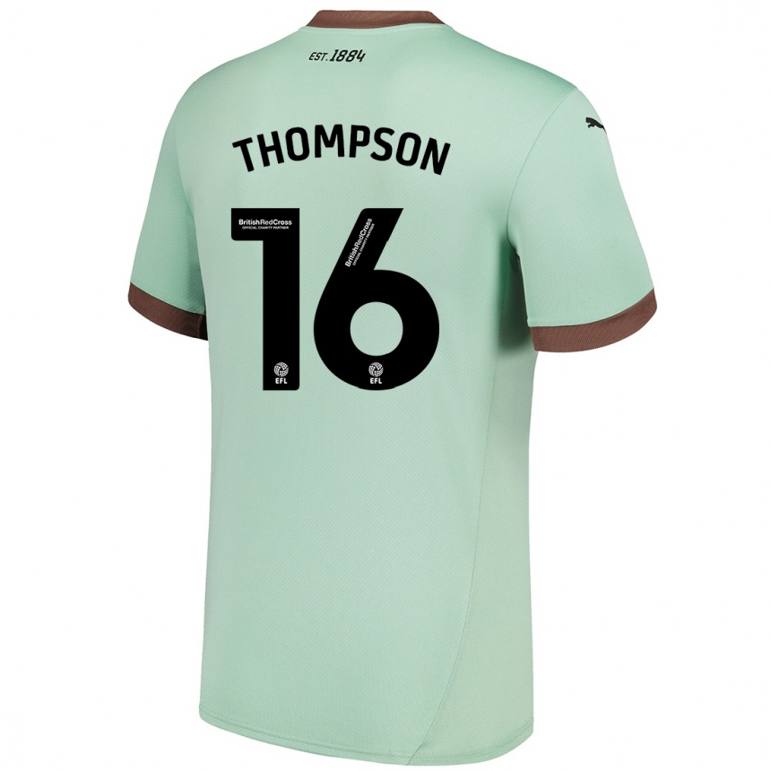 Niño Fútbol Camiseta Liam Thompson #16 Verde Pálido 2ª Equipación 2024/25 México