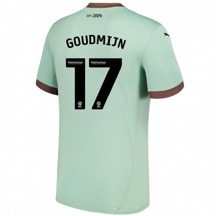 Niño Fútbol Camiseta Kenzo Goudmijn #17 Verde Pálido 2ª Equipación 2024/25 México