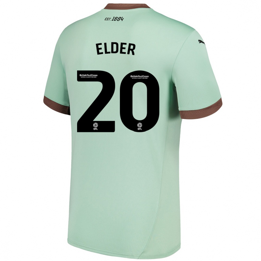 Niño Fútbol Camiseta Callum Elder #20 Verde Pálido 2ª Equipación 2024/25 México