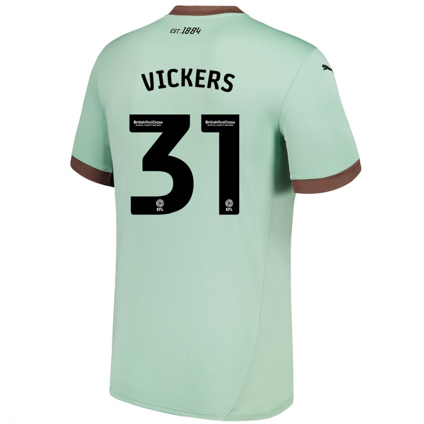 Niño Fútbol Camiseta Josh Vickers #31 Verde Pálido 2ª Equipación 2024/25 México