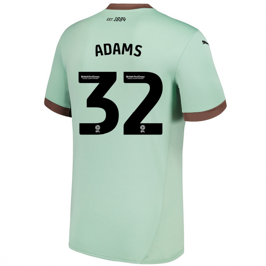 Niño Fútbol Camiseta Ebou Adams #32 Verde Pálido 2ª Equipación 2024/25 México