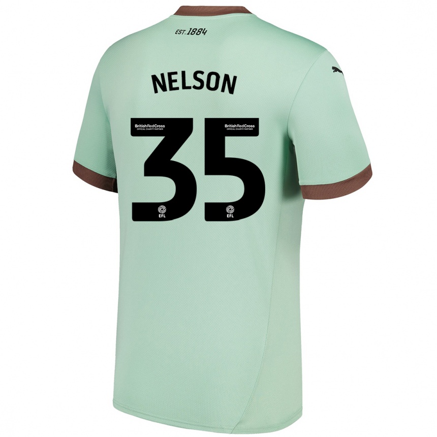 Niño Fútbol Camiseta Curtis Nelson #35 Verde Pálido 2ª Equipación 2024/25 México