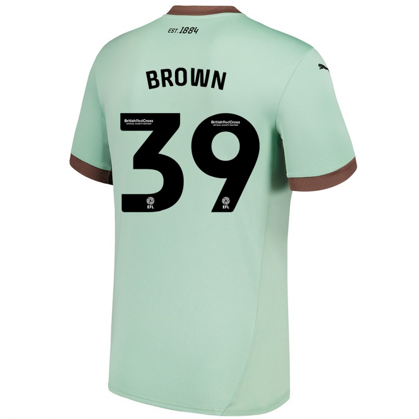 Niño Fútbol Camiseta Dajaune Brown #39 Verde Pálido 2ª Equipación 2024/25 México