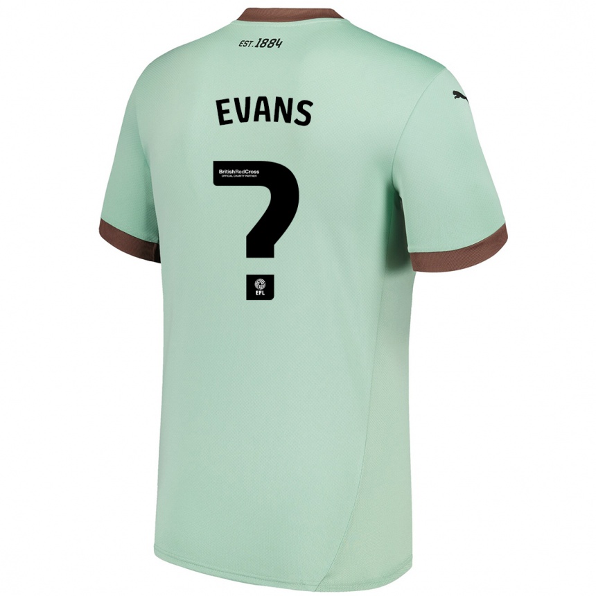 Niño Fútbol Camiseta Harry Evans #0 Verde Pálido 2ª Equipación 2024/25 México