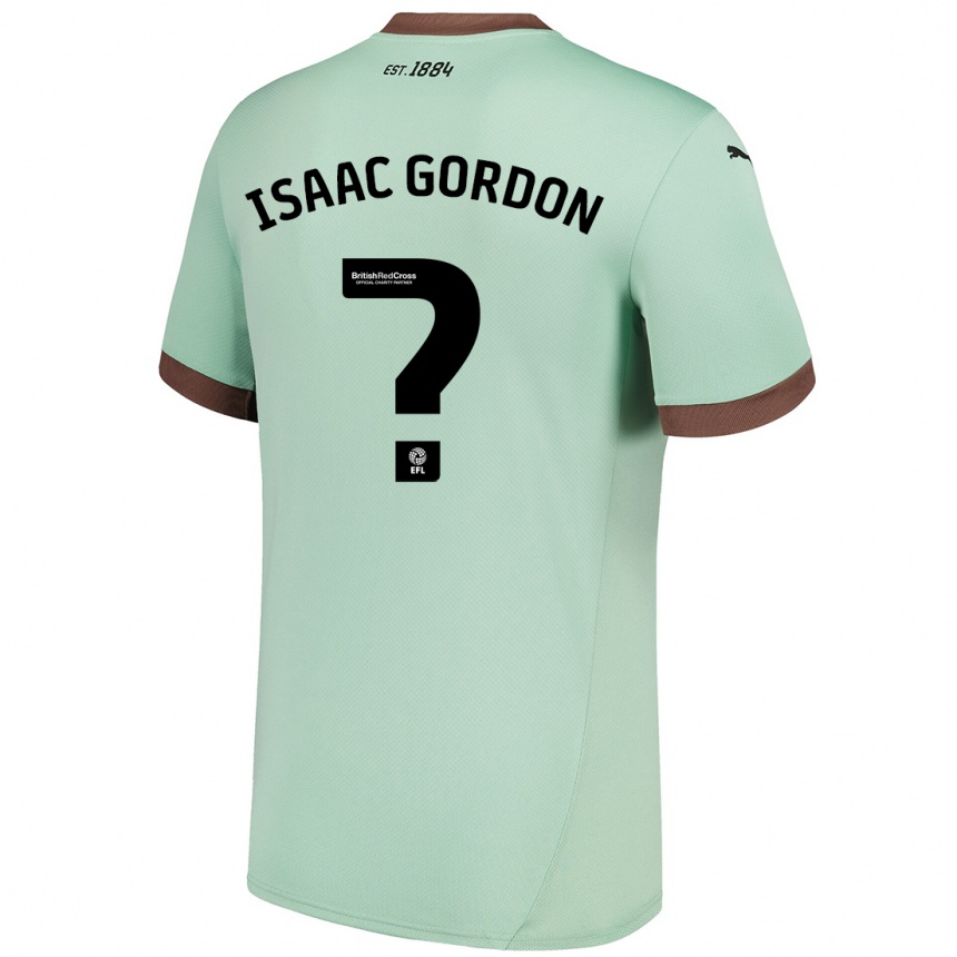 Niño Fútbol Camiseta Isaac Gordon #0 Verde Pálido 2ª Equipación 2024/25 México