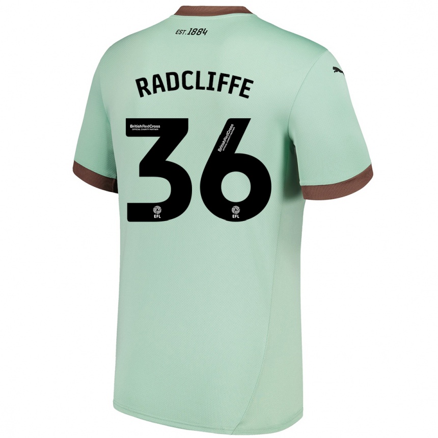 Niño Fútbol Camiseta Ben Radcliffe #36 Verde Pálido 2ª Equipación 2024/25 México