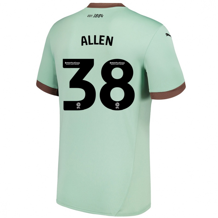 Niño Fútbol Camiseta Cruz Allen #38 Verde Pálido 2ª Equipación 2024/25 México