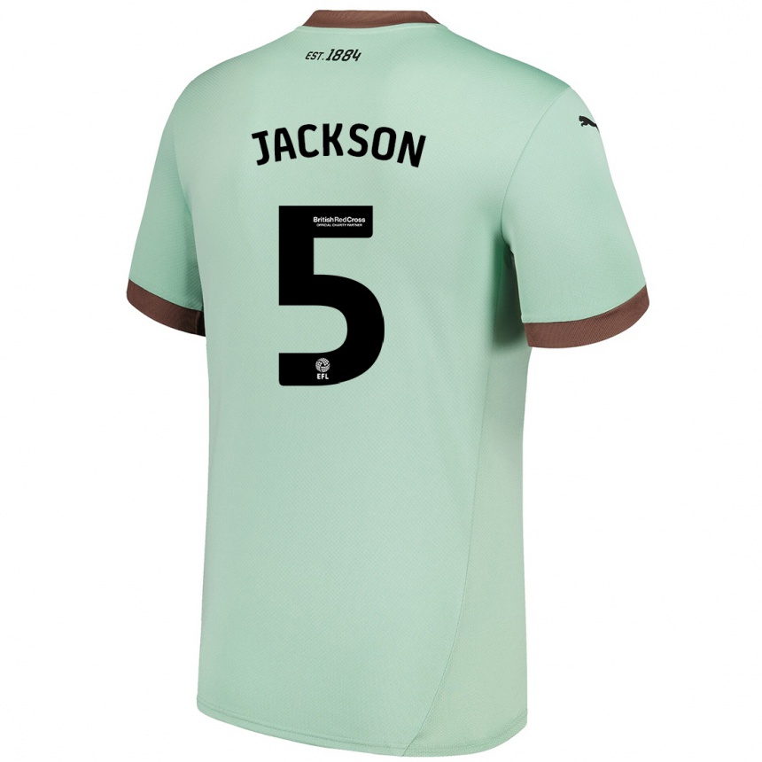 Niño Fútbol Camiseta Sarah Jackson #5 Verde Pálido 2ª Equipación 2024/25 México