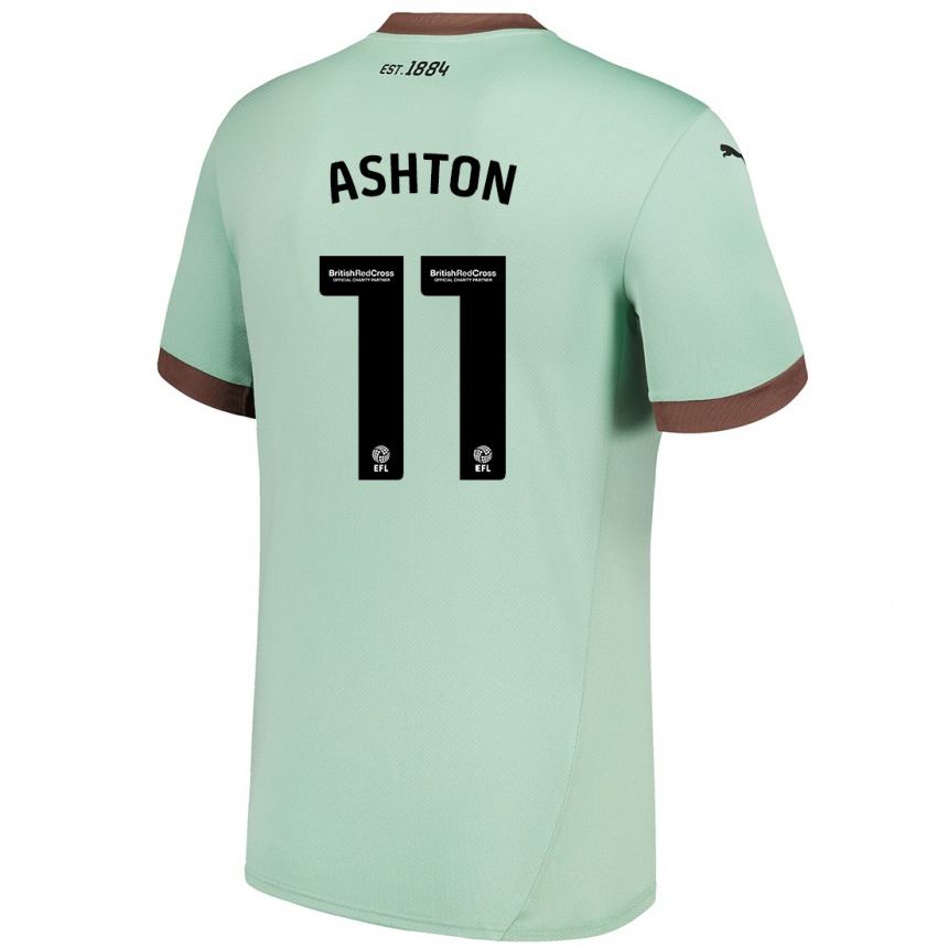 Niño Fútbol Camiseta Eleanor Ashton #11 Verde Pálido 2ª Equipación 2024/25 México