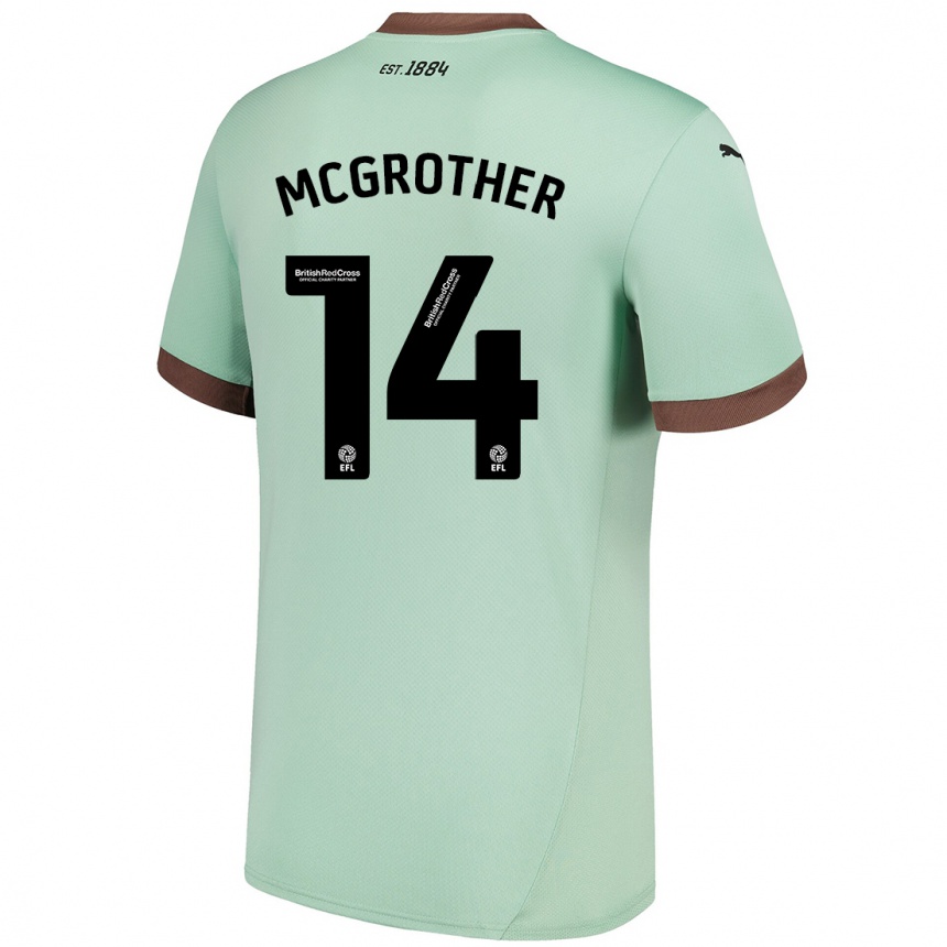 Niño Fútbol Camiseta Becky Mcgrother #14 Verde Pálido 2ª Equipación 2024/25 México