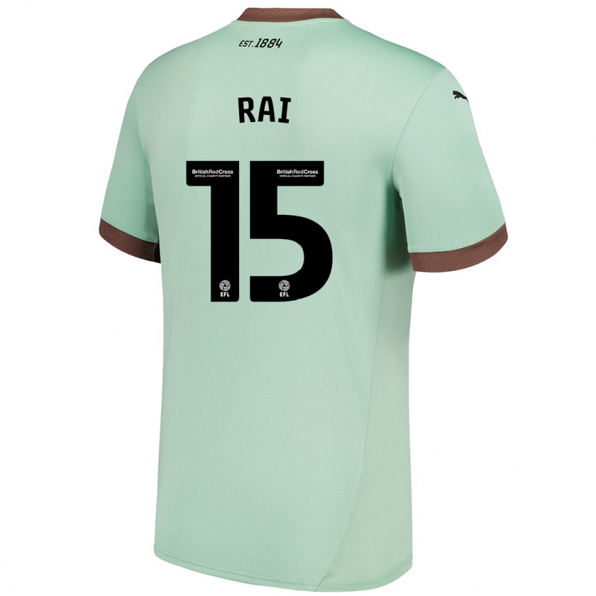 Niño Fútbol Camiseta Kira Rai #15 Verde Pálido 2ª Equipación 2024/25 México