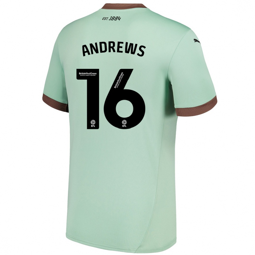 Niño Fútbol Camiseta Marli Rhodes-Andrews #16 Verde Pálido 2ª Equipación 2024/25 México