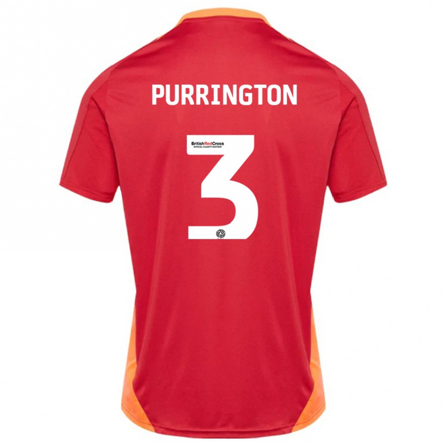 Niño Fútbol Camiseta Ben Purrington #3 Azul Blanquecino 2ª Equipación 2024/25 México