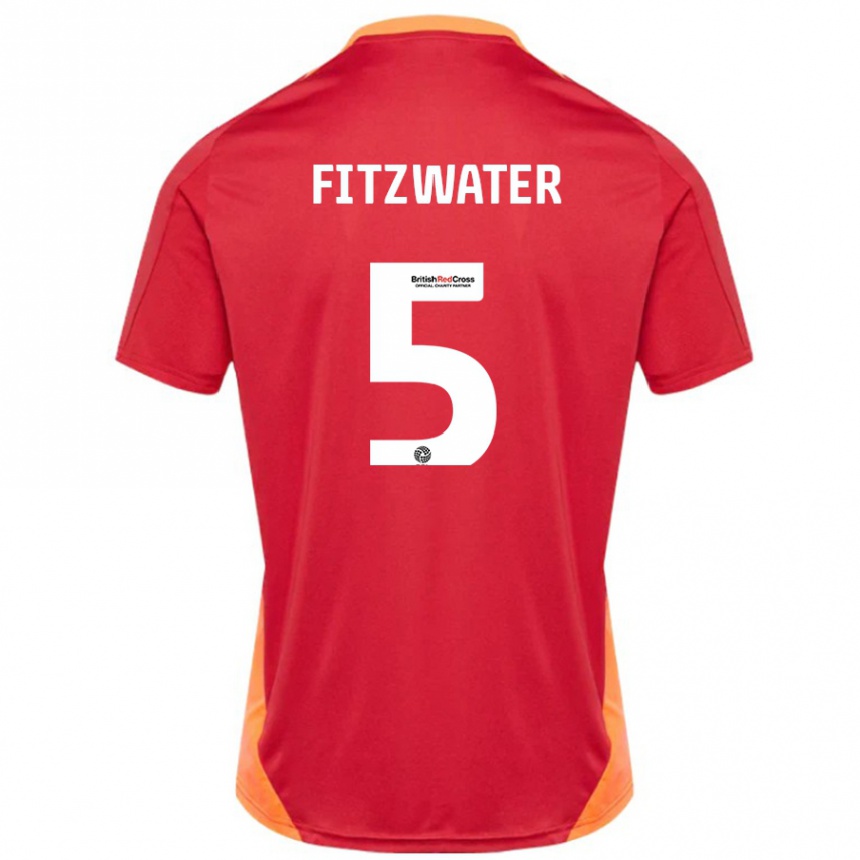 Niño Fútbol Camiseta Jack Fitzwater #5 Azul Blanquecino 2ª Equipación 2024/25 México