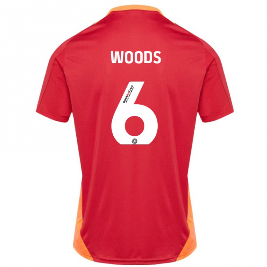 Niño Fútbol Camiseta Ryan Woods #6 Azul Blanquecino 2ª Equipación 2024/25 México