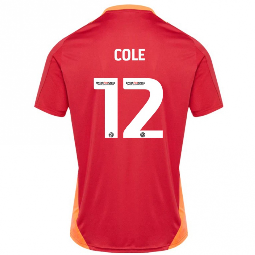 Niño Fútbol Camiseta Reece Cole #12 Azul Blanquecino 2ª Equipación 2024/25 México